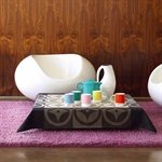 Petit Carré Déco Double Jeu Ombre 1,20 m Le Jacquard Français